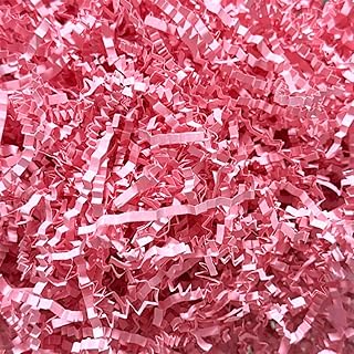 Crinkle Cut Paper Shred - 5.3 oz Fluffy Gift Box Filler, Basket Stuffing for Christmas, Wedding, Birthday | Decorative Packing Grass, Party Decorations (Pink)