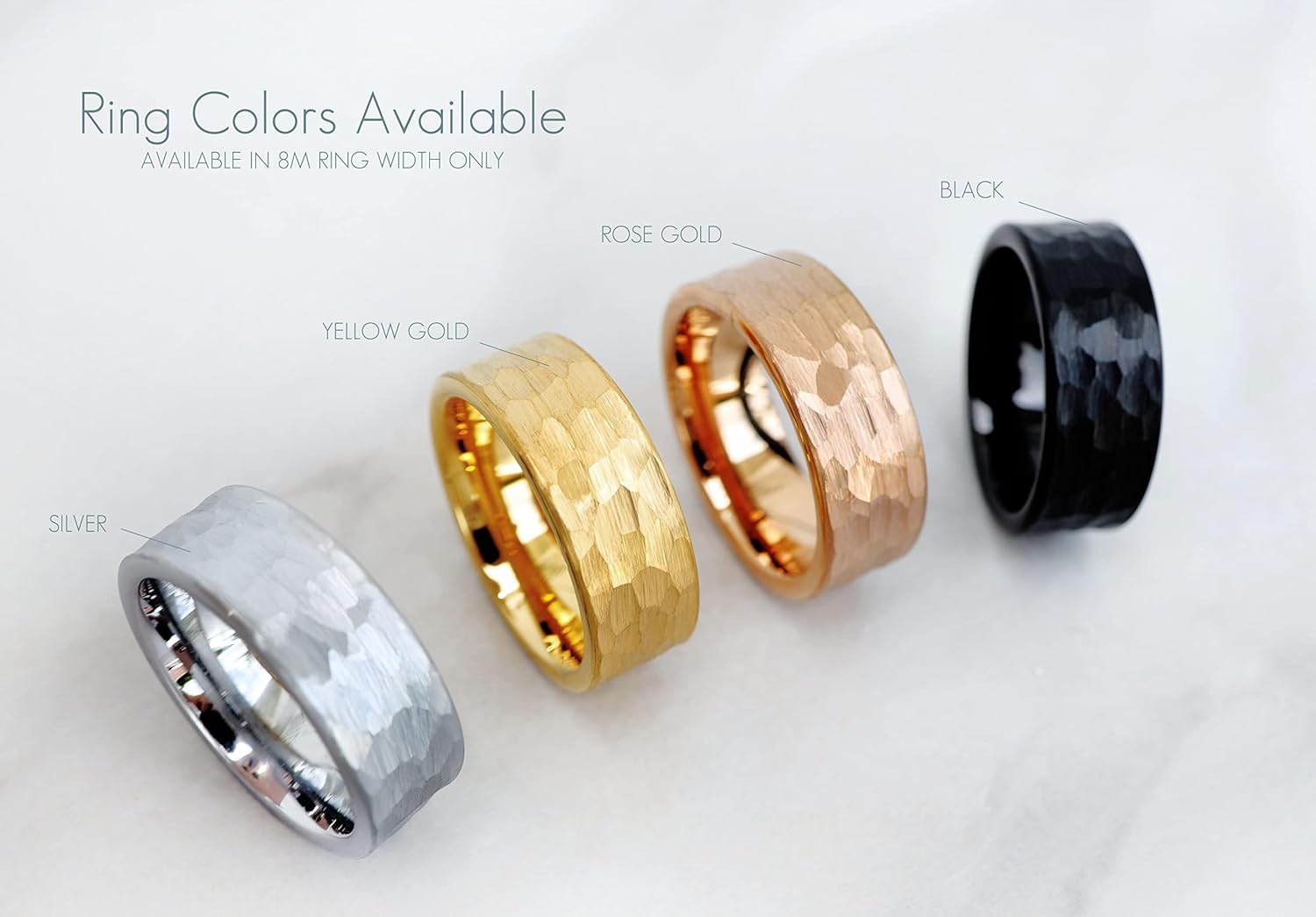 Tungsten Carbide Mountain Range Wedding Band, Forest Wedding Ring, Nature Ring