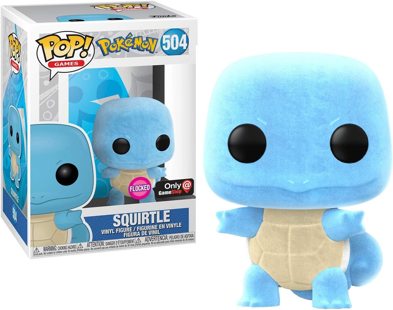 - POP! Games: Pokemon - Squirtle [Flocked] #504 Exclusive