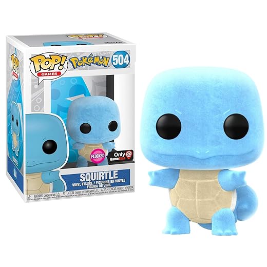 Funko Pop! Games: Pokemon - Squirtle [Flocked] #504 Exclusive