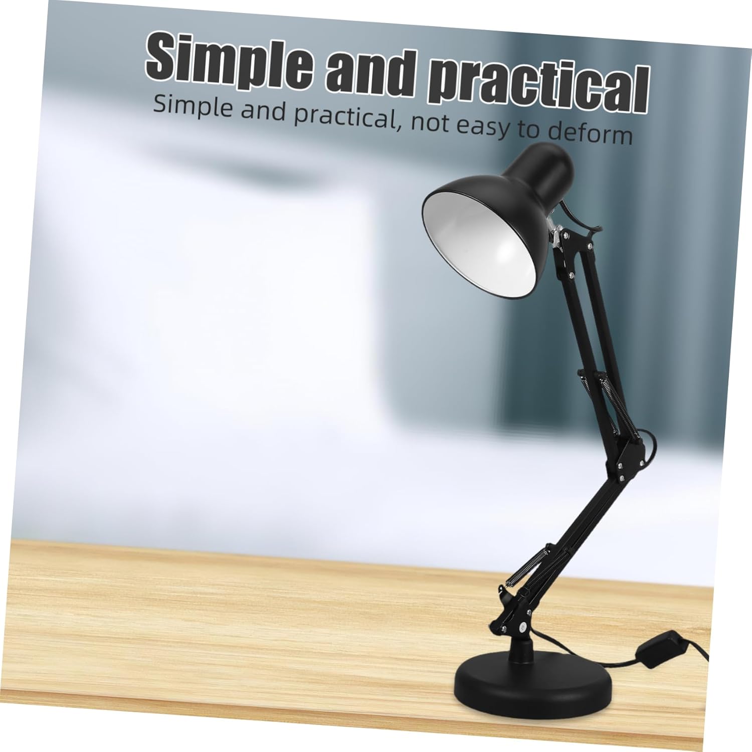 Ergonomic Folding Desk Lamp for Kids Adjustable LED Study Light Swing Arm Space-Saving Table Lamp for Home Office and School Eye-Caring Reading Light