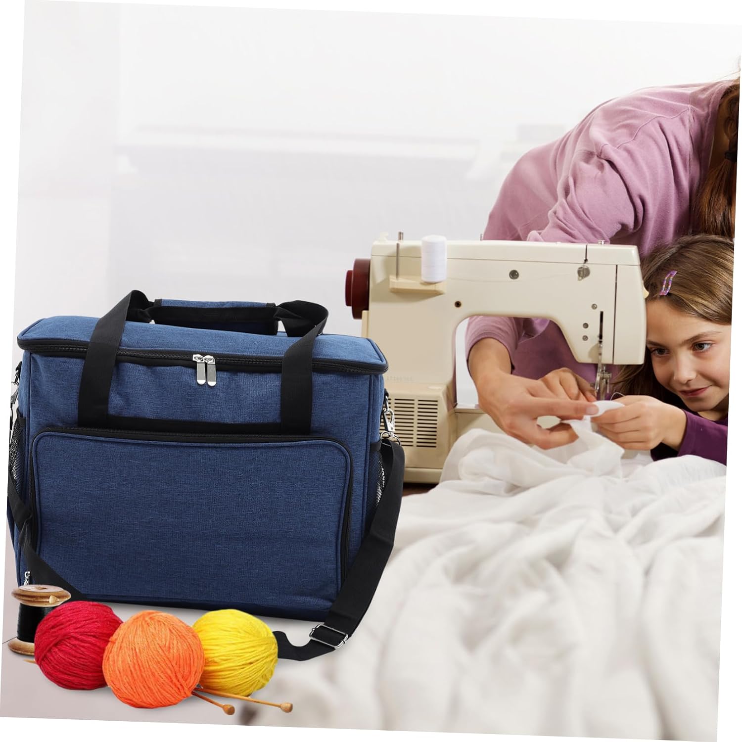 Ergonomic Sewing Machine Bag Compact Storage Pouch for Handheld and Mini Machines