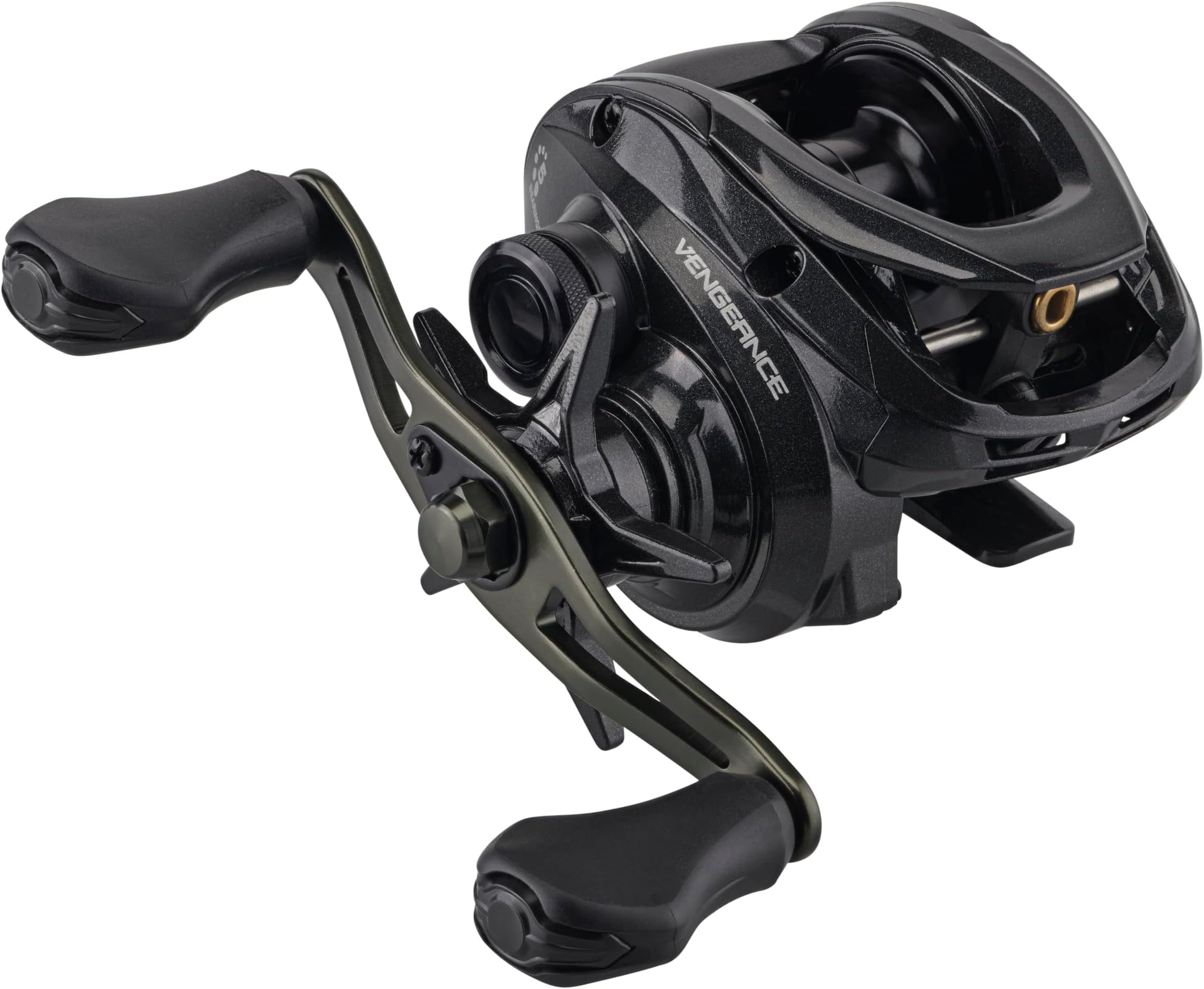 Abu Garcia Vengeance Low Profile Baitcast Reel, Reliable Freshwater Fishing Reel, Lightweight Graphite Frame and Sideplates, MagTrax Braking System, Power Disk Drag System