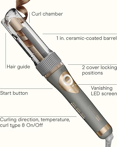 Miniatura 2 de INFINITIPRO BY Conair Curl Secret - Rizador automático de 34 pulgadas, rizador de pelo para todo tipo de cabello y longitudes, doble voltaje para