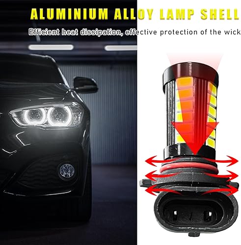Miniatura 5 de 2 bombillas LED antiniebla 9005 9006, 6500K 12V Plug and Play, bombillas LED de potencia súper brillante de 1500 lúmenes, accesorios de repuesto de