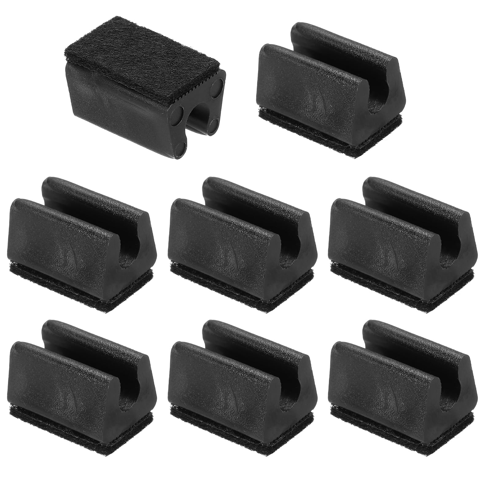 PATIKIL 8pcs Rectangle Chair Leg Cover with Felt Pad, 8mm Slide Smoothly No Scratches No Noise Furniture Feet Hardwood Protectors Tips Floor Glides