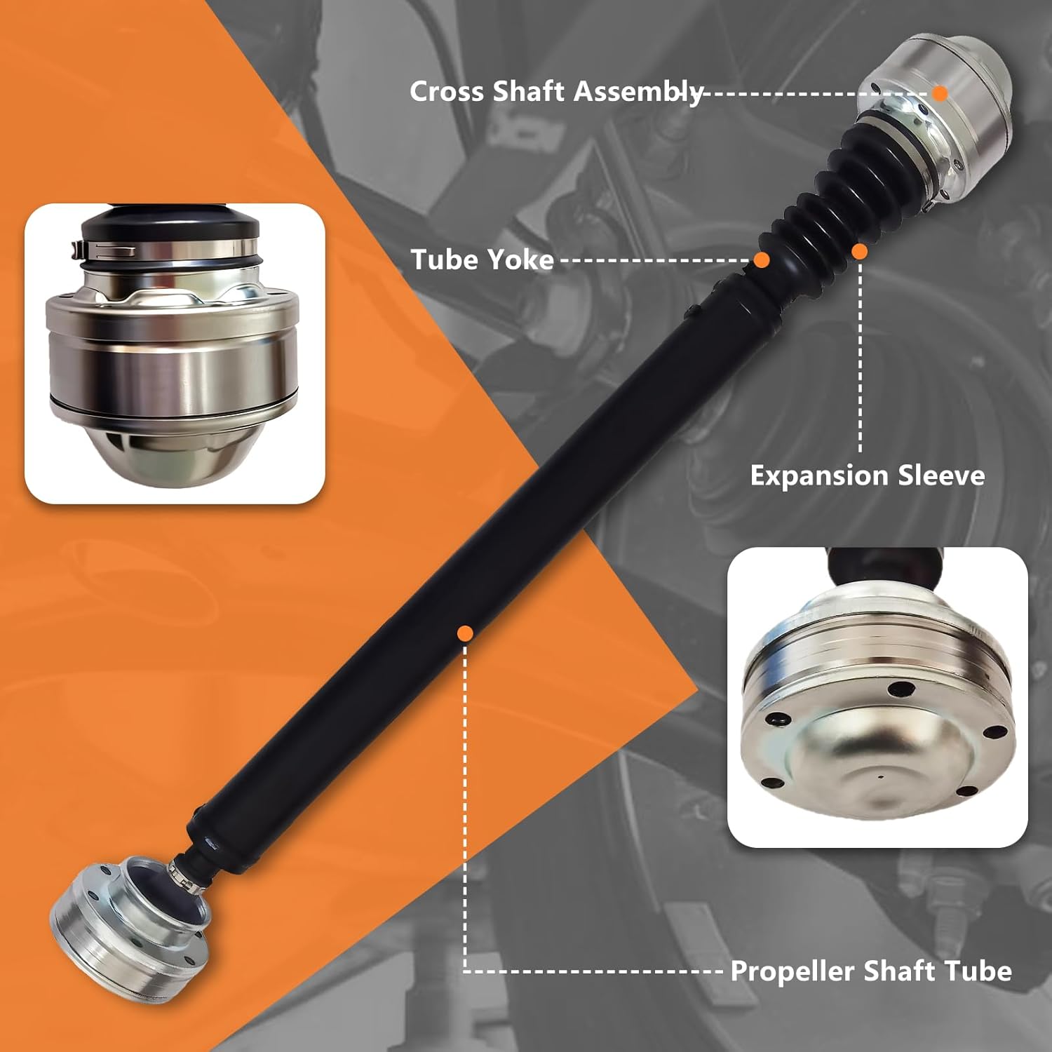 52853432AA Front Driveshaft Assembly Fit for Jeep Commander 2007-2010, for Jeep Grand Cherokee 2007-2010, Propeller Drive Shaft Replace# 938138 65-3012 653012