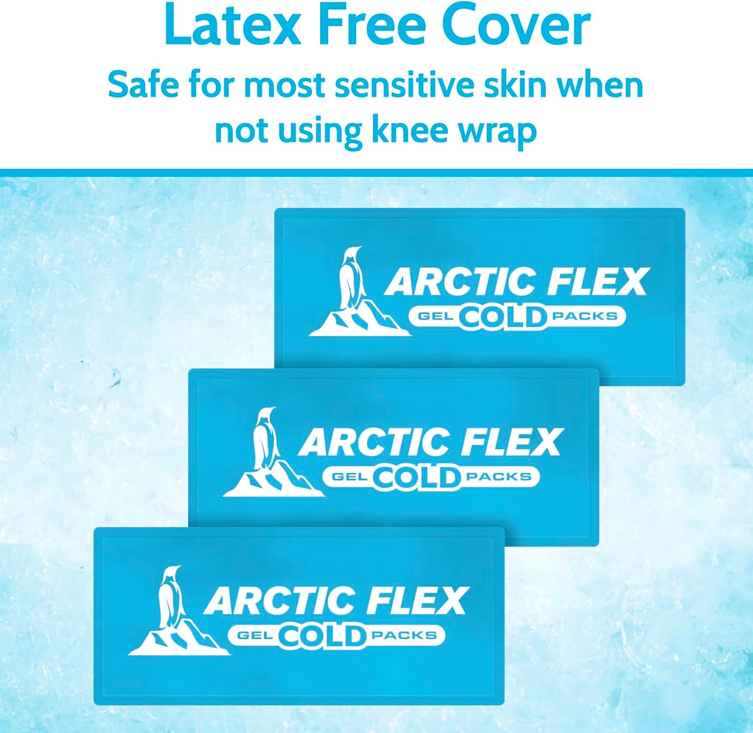 Arctic Flex Gel Replacement Packs - Ice Packs Reusable for Knee Ice Brace - Hot and Cold Gel Pack for Injuries, Pain Relief, Swelling - Flexible Therapy Compression Wrap - Athletic, Women, Men