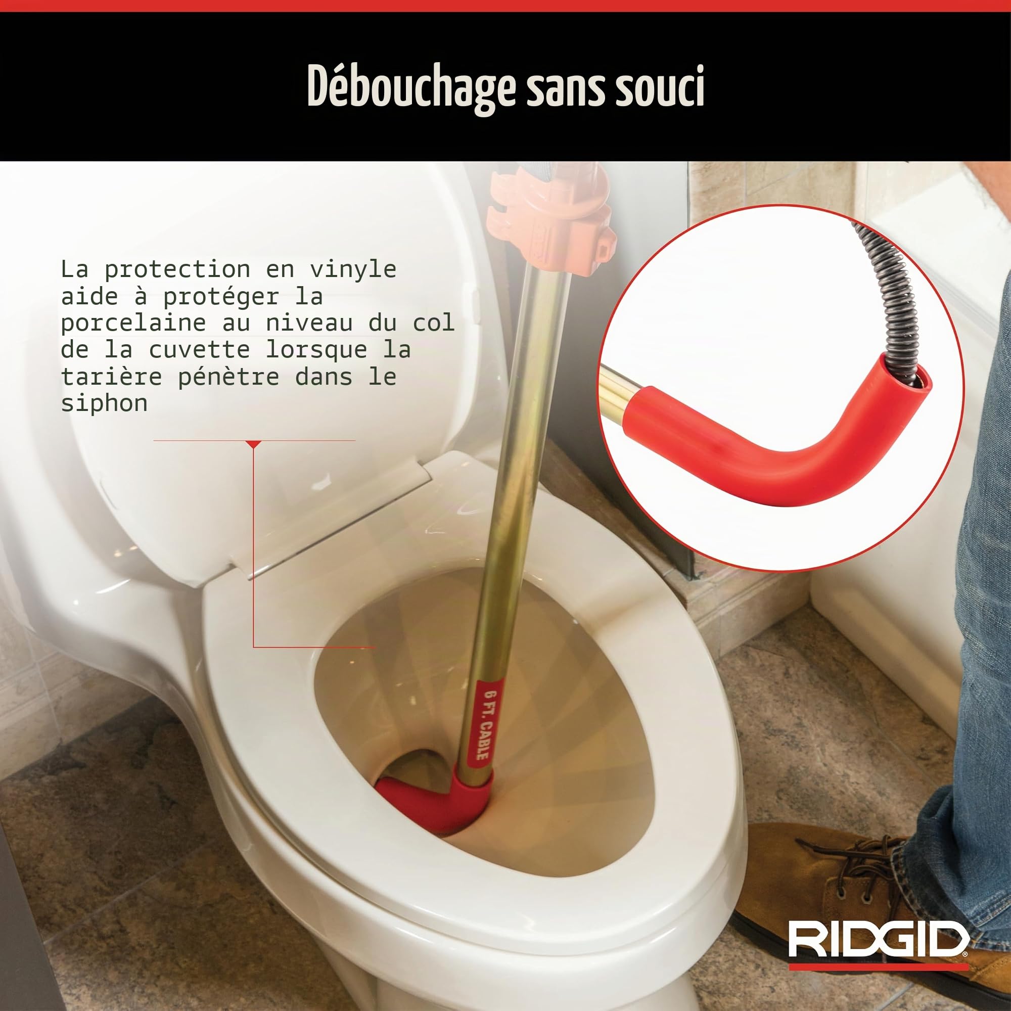 Ridgid 56658 K-6P Toilet Auger, No Size, No Color