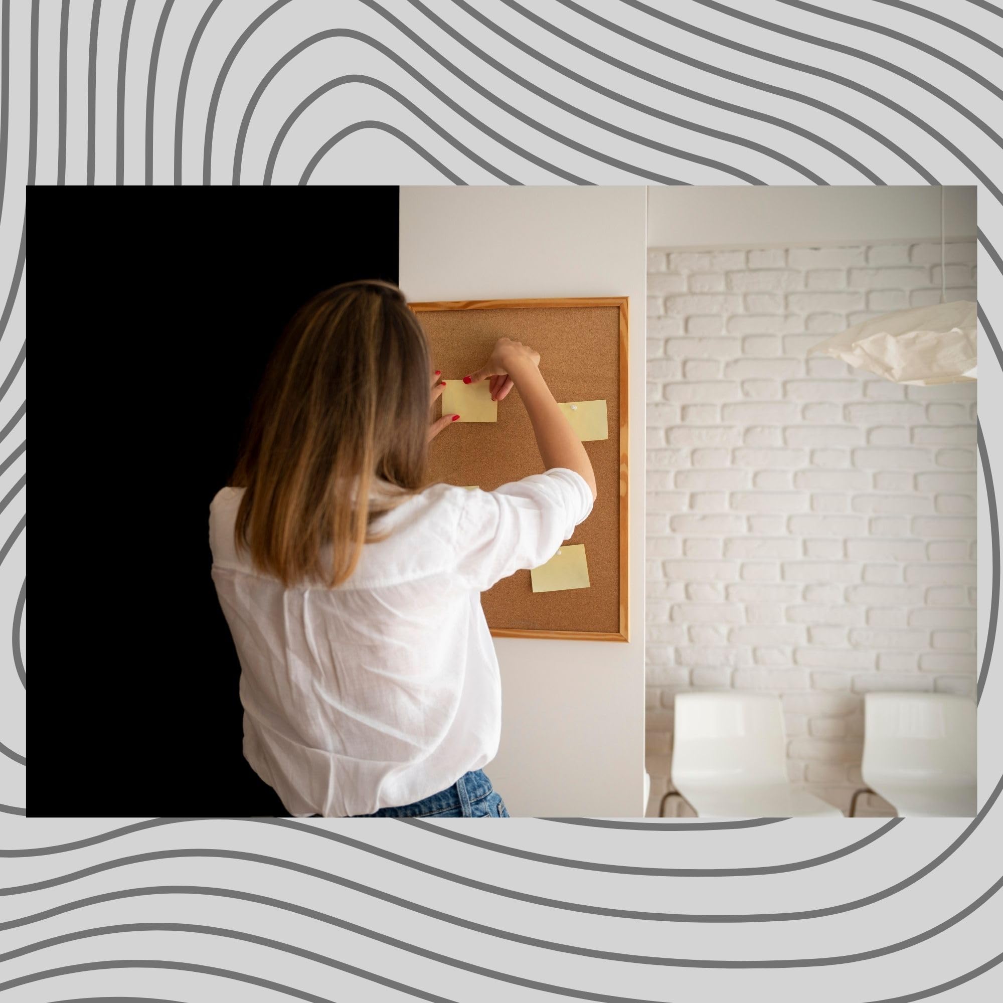 Bacheca In Sughero Indigo® 60x40 Cm Con Cornice In Legno – Superficie Autorigenerante, Per Casa Ufficio Scuola