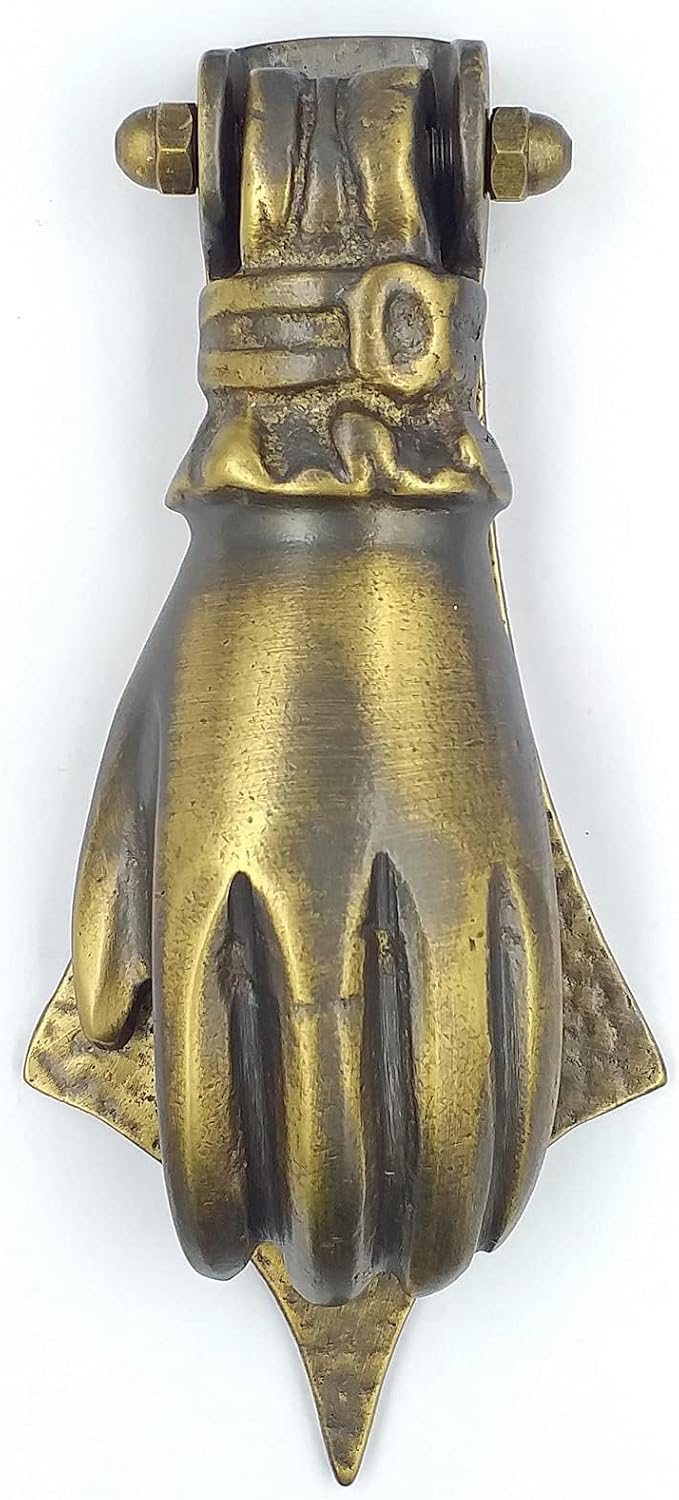 Hand of Fatima Door Knocker Brass 6.7 inches (Antique Bronze)