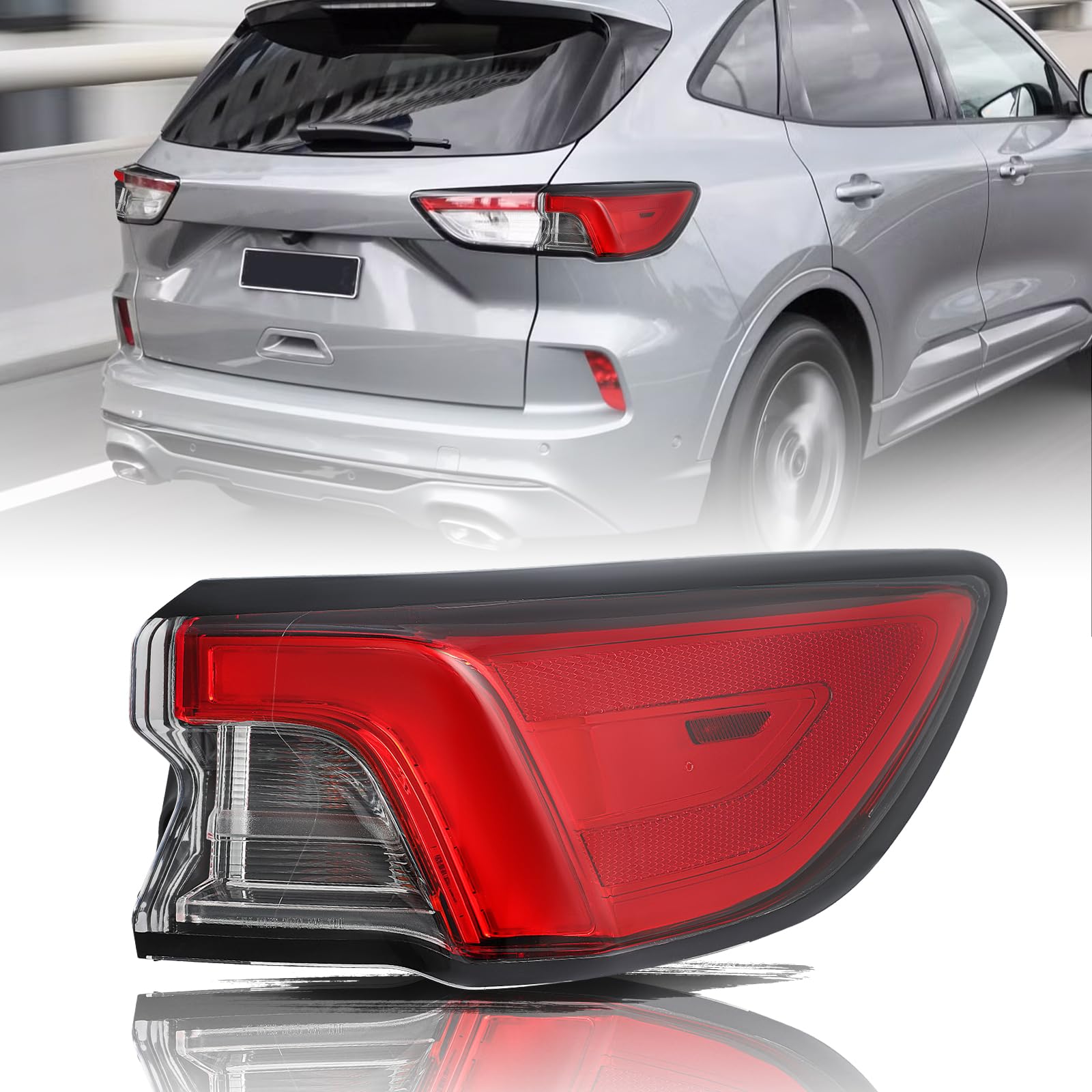Aosky LED Tail Light Assembly Compatible with 2020 2021 2022 Ford Escape