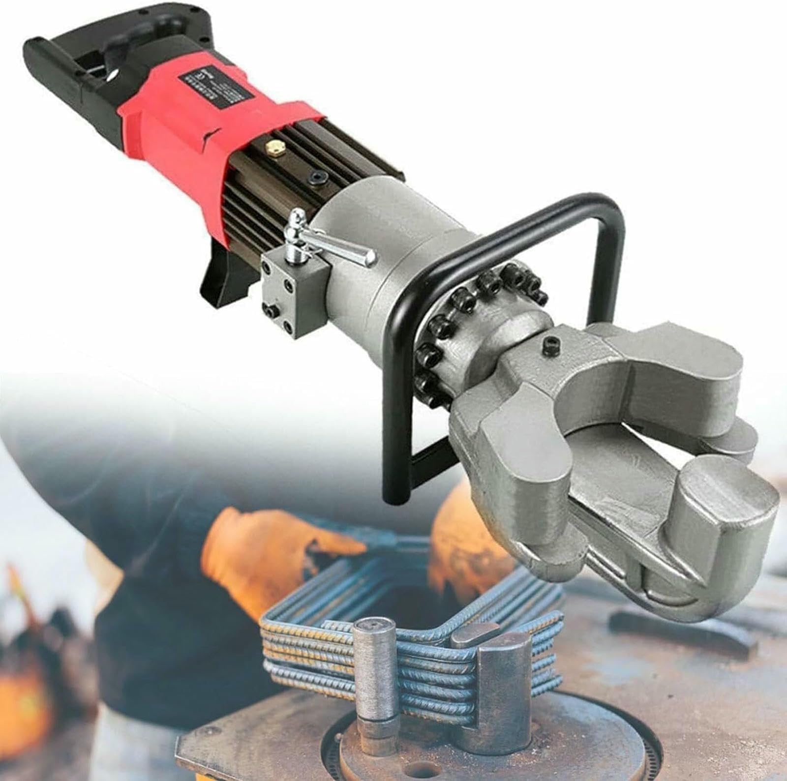 Elektryczne hydrauliczne narzędzie do gięcia prętów zbrojeniowych, przenośna hydrauliczna maszyna do gięcia prętów zbrojeniowych o mocy 1100W, do prętów o średnicy do 22 mm