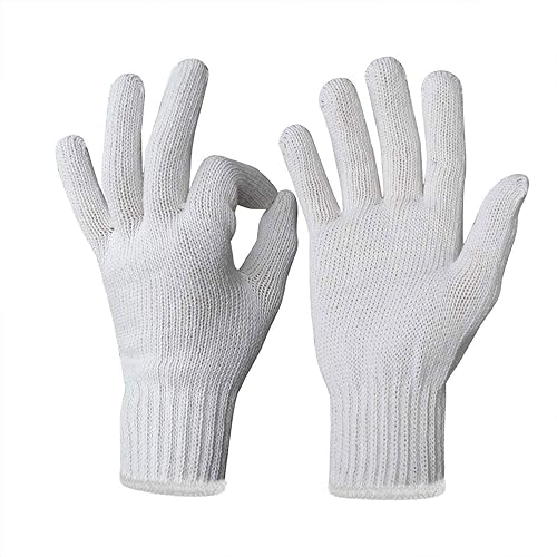 Miniatura 3 de EvridWear - Guantes de trabajo de algodón y poliéster para protección de seguridad, para pintores, mecánicos, industriales, almacenes, jardinería,