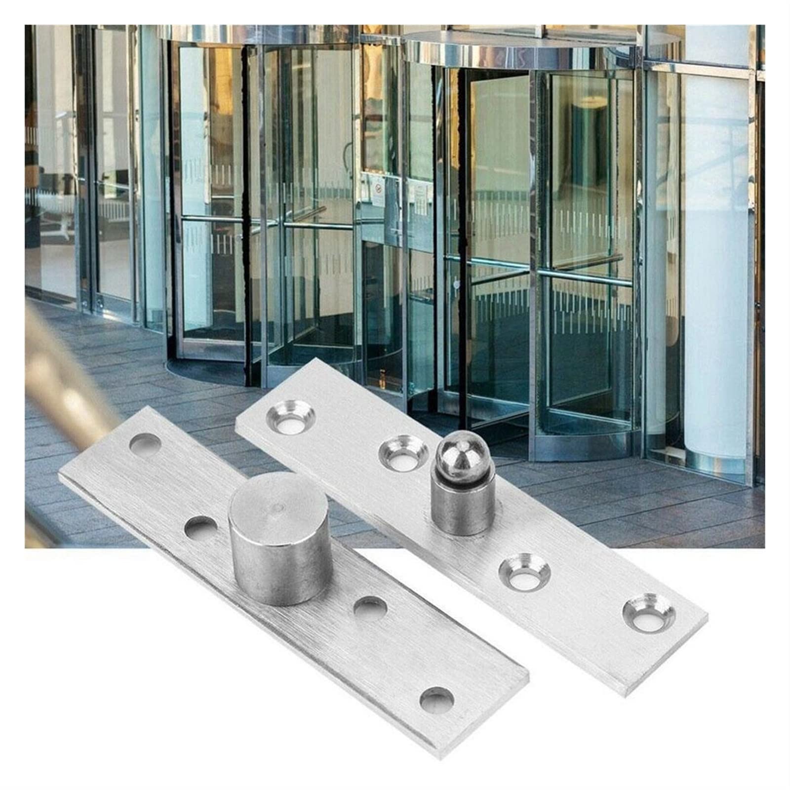 Bisagras, 1 Par De Bisagras Acero Inoxidable for Puerta Giratoria 360 ​​grados, Ocultas(100mm)