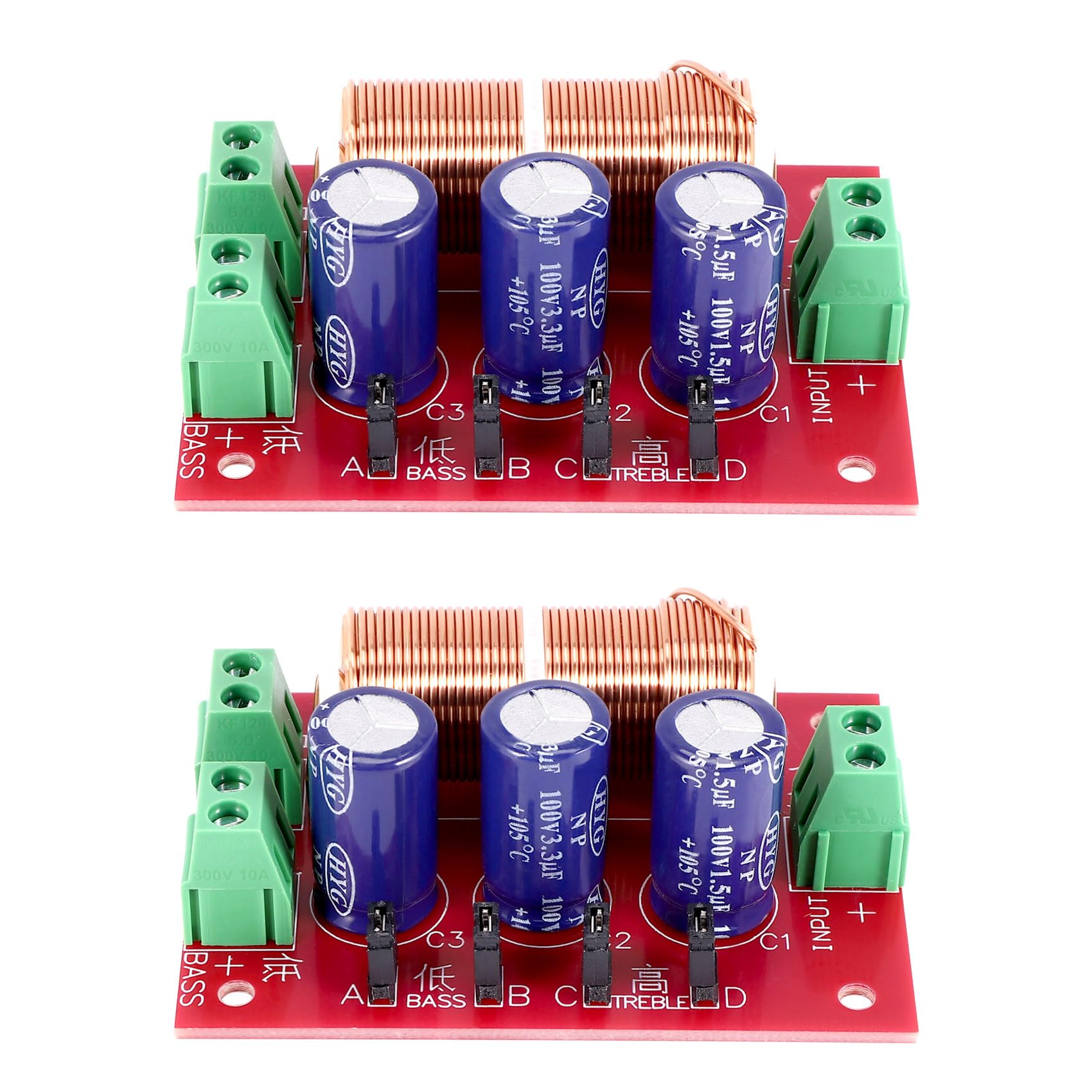 YLY-2088 Audio Frequenza Divisore 400W Regolabile 2 vie Crossover Filtri Gamma Alto Basso Frequenza Divisore