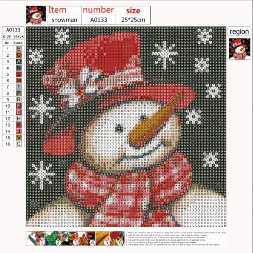 New 5D Diamond Painting Kits for Adults Kids Awesocrafts Snowman - Image 5