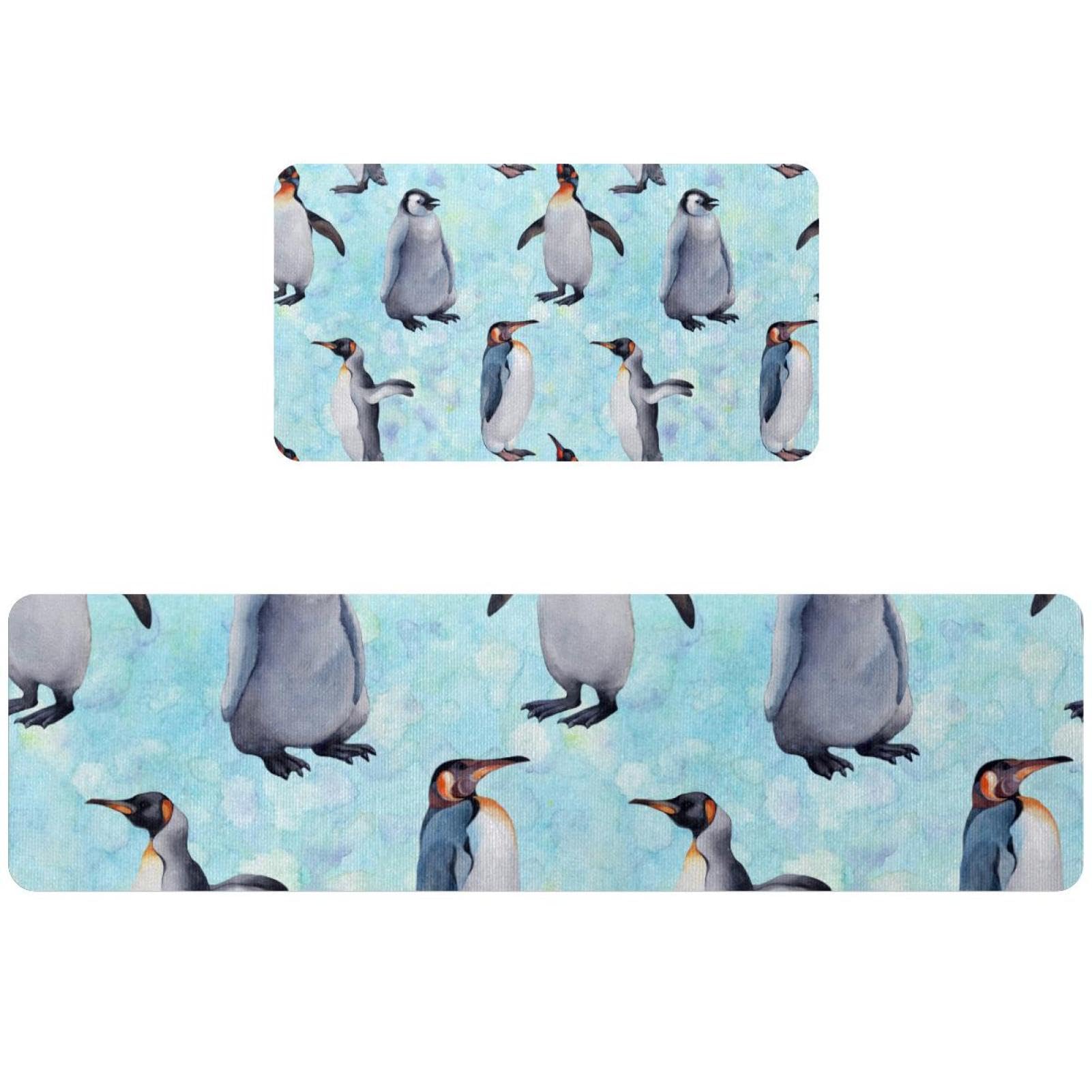 Tapis de cuisine pingouin absorbant lavable pour couloir et maison