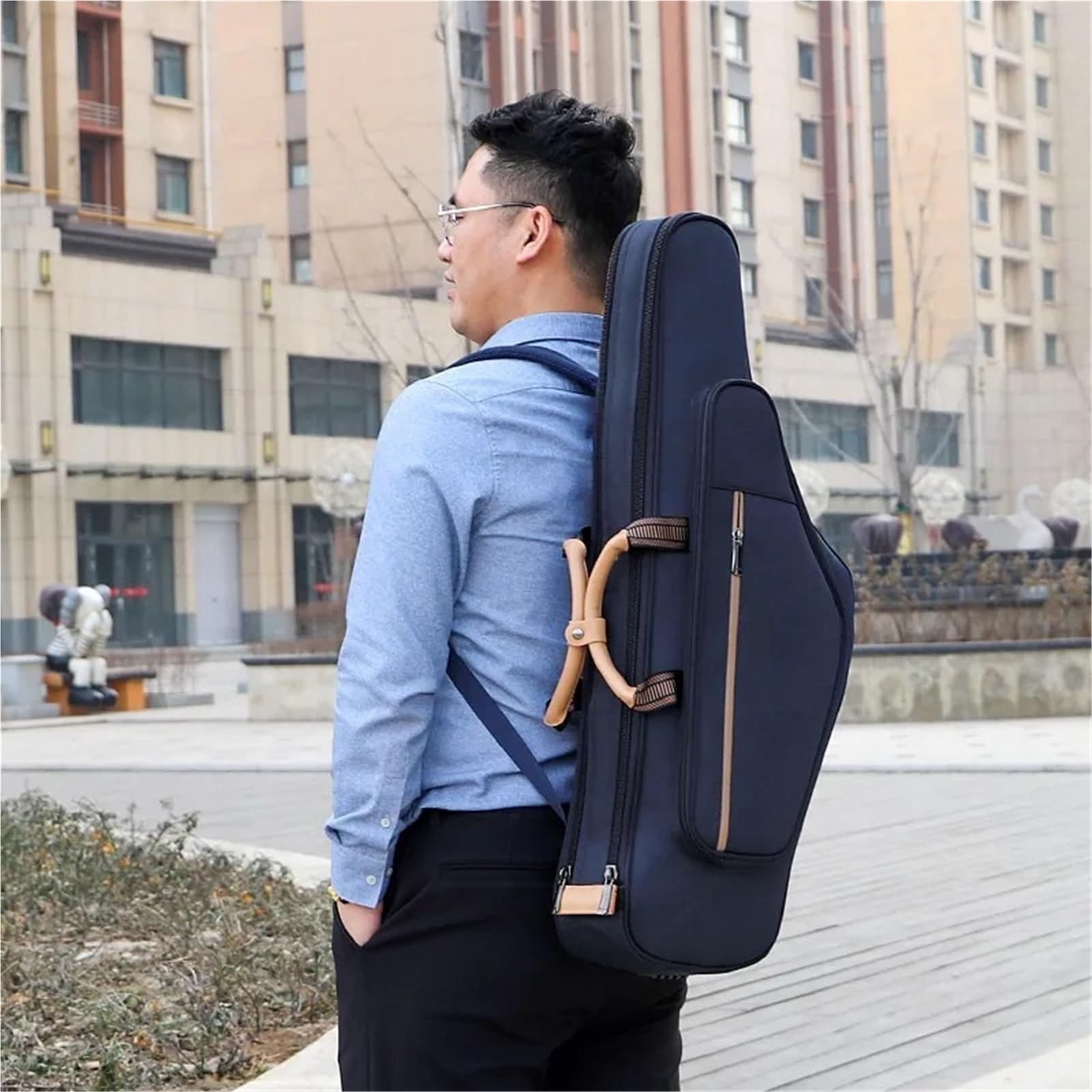 Custodia per Sassofono Zaino speciale for sassofono tenore in dotazione(Dark blue)
