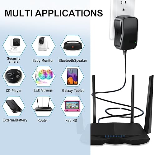 Miniatura 6 de SoulBay Fuente de alimentación de 12 V, adaptador universal de CA y CC cargador con salida ajustable 5 V 9 V 3 V 6 V 4.5 V 7.5 V 12 voltios 1A 1.5A