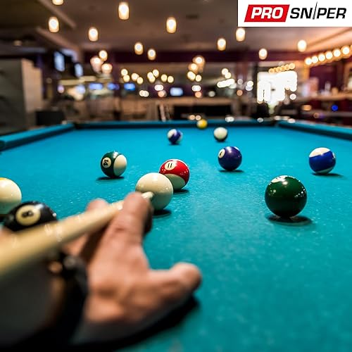 Miniatura 5 de Prosniper Bolas de billar  Juego de 16 pelotas de billar de primera calidad que incluye 4 puntas de taco y 4 tizas azules I de 6 onzas y 2.25