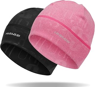 Gorro de running para hombre y mujer, gorro de invierno unisex, suave y elástico, gorro deportivo, estampado a prueba de viento, gorro térmico de invierno, adecuado para primavera, otoño e
