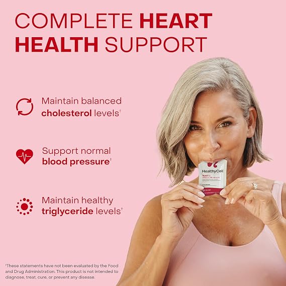 HealthyCell Heart & Vascular Health Daily Liquid Supplement - 30 Gel Packs