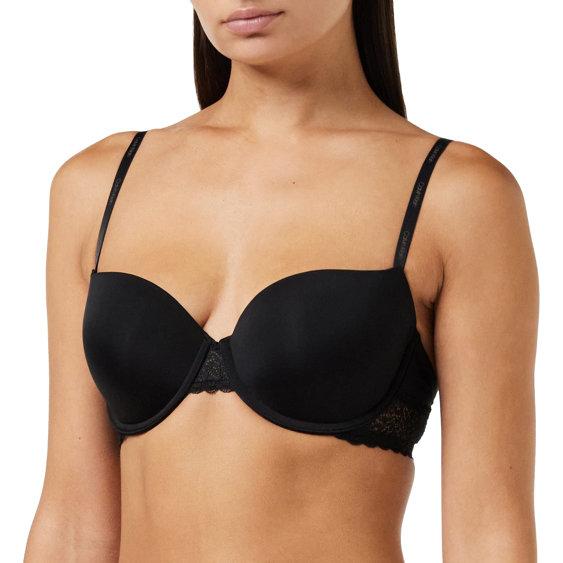 Calvin Klein Women Light Lined Balconette Bra with Underwire, Black (Black), 70B (32B)