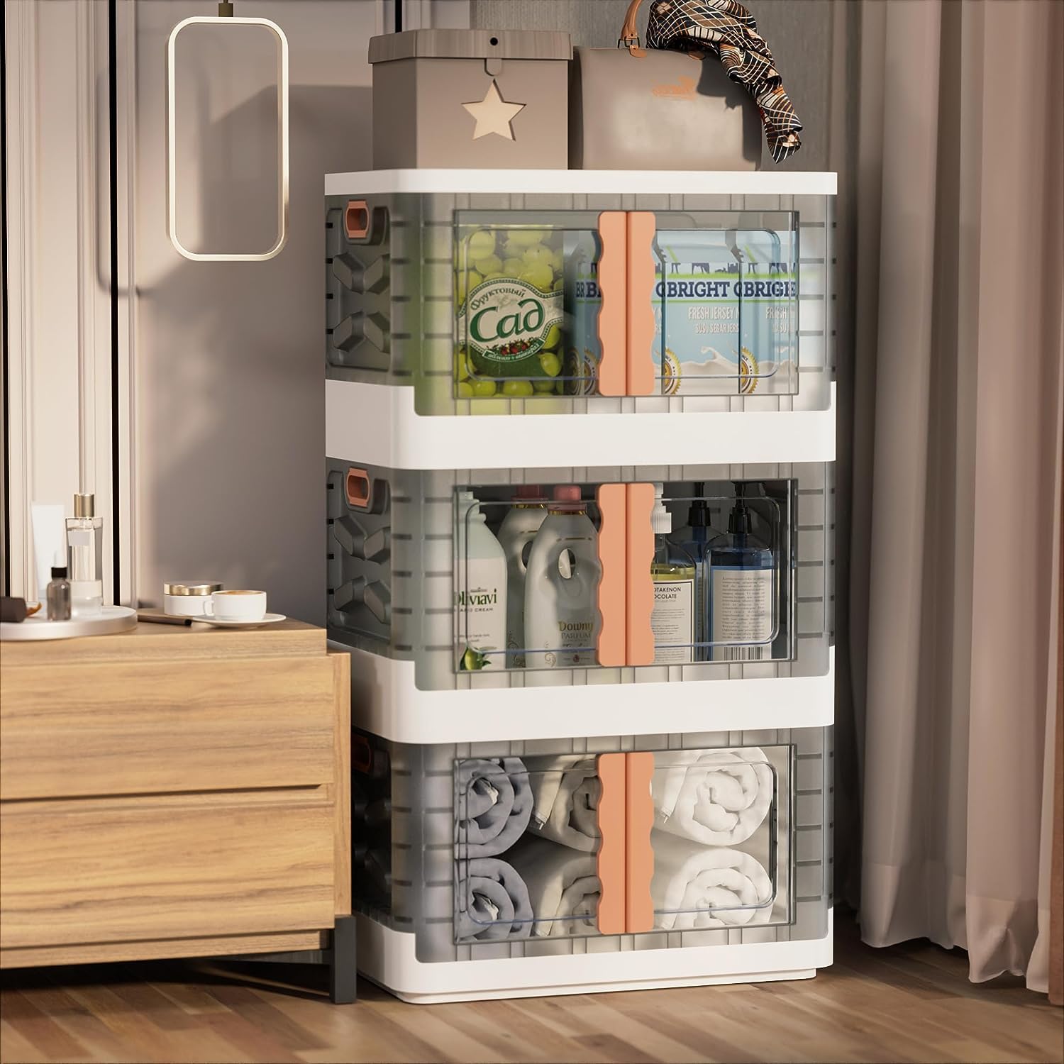 URBAN LUXY Clothes Organizer for Wardrobe Cupboard Organizer for