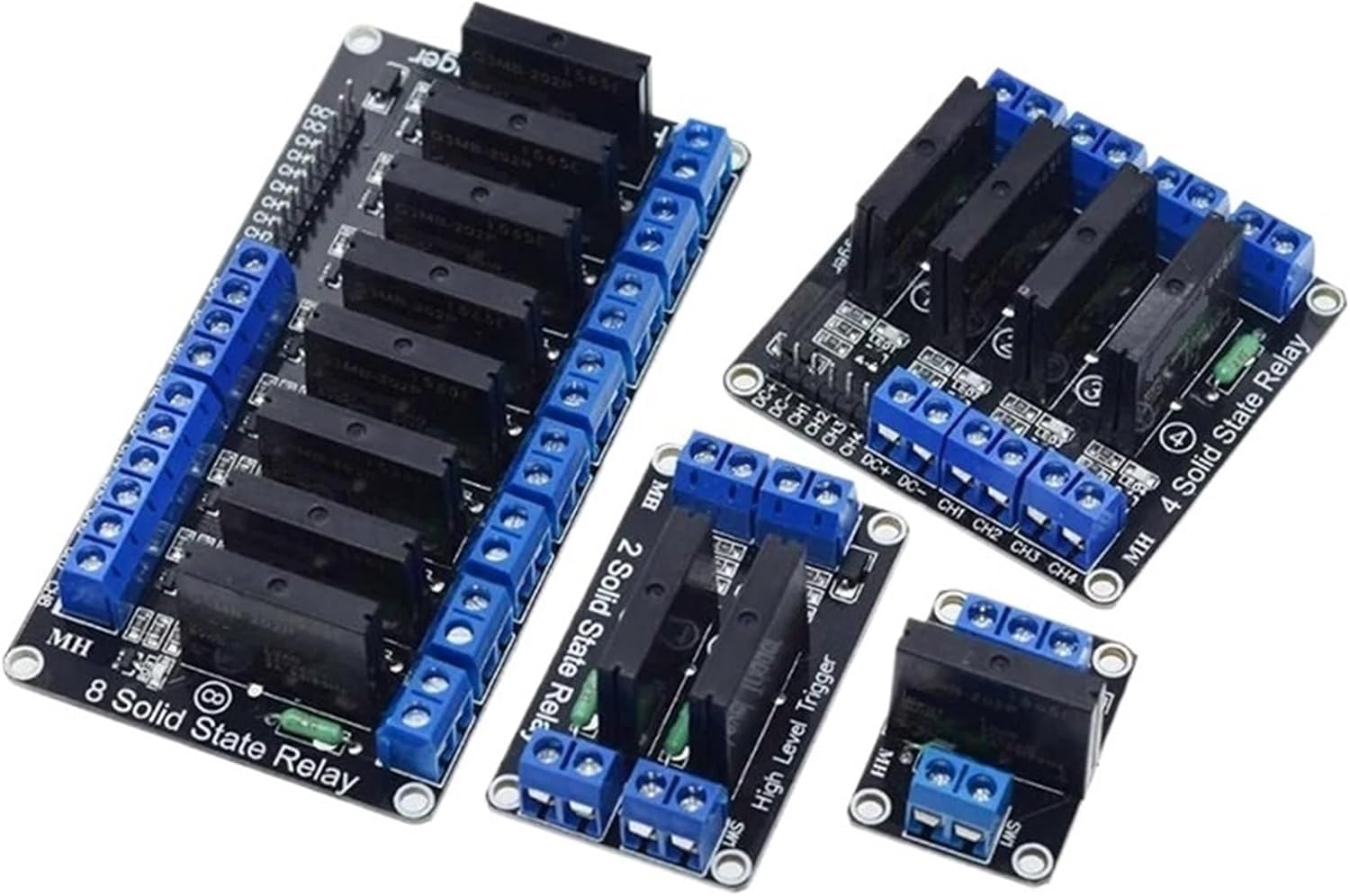 5V Relay 1 2 4 8 Channel for OMRON SSR High Low Level Solid State Relay Module 250V 2A for(5V 8 Way High)