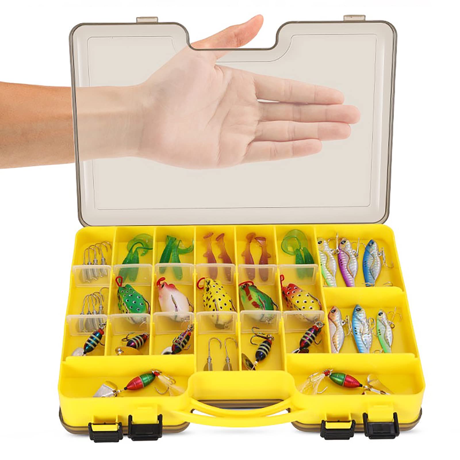 Boîte De Rangement Double Face Pour Leurres De Pêche - 44