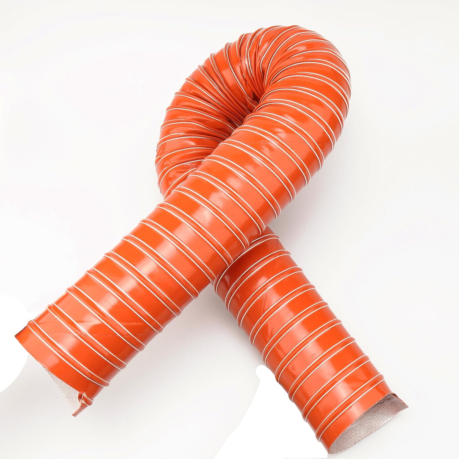 AC PERFORMANCE 3" ID Silicone Flexible Air Ducting Intake Hose and 2PCS 3" (76mm) OD Aluminum Alloy Hose Joiner Connector Bead with 304 SS Clamps