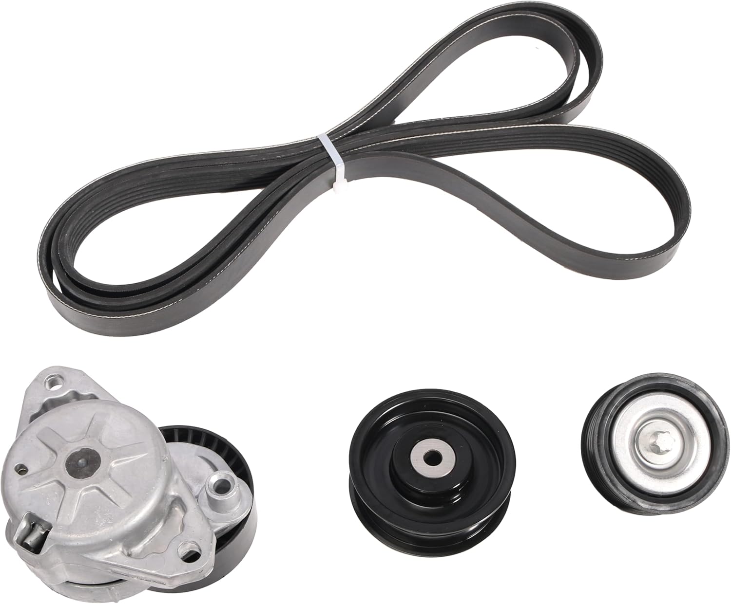 Drive Belt Tensioner and Idler Pulley Serpentine Belt kit, for Mercedes-Benz ML350 C230 C300 C350 E350 S550, 2006-2011, 2722021419, 2722000270, 2722021019