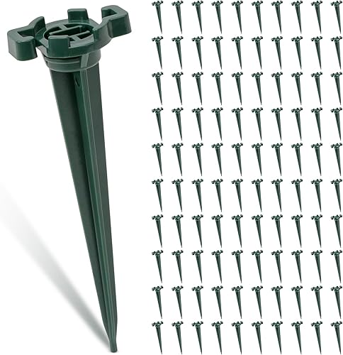 Miniatura 1 de CEWOR 100 estacas de Navidad para patio, 4.5 pulgadas, estacas de luz de plástico C7 C9, estacas de luz universales para luces navideñas al aire