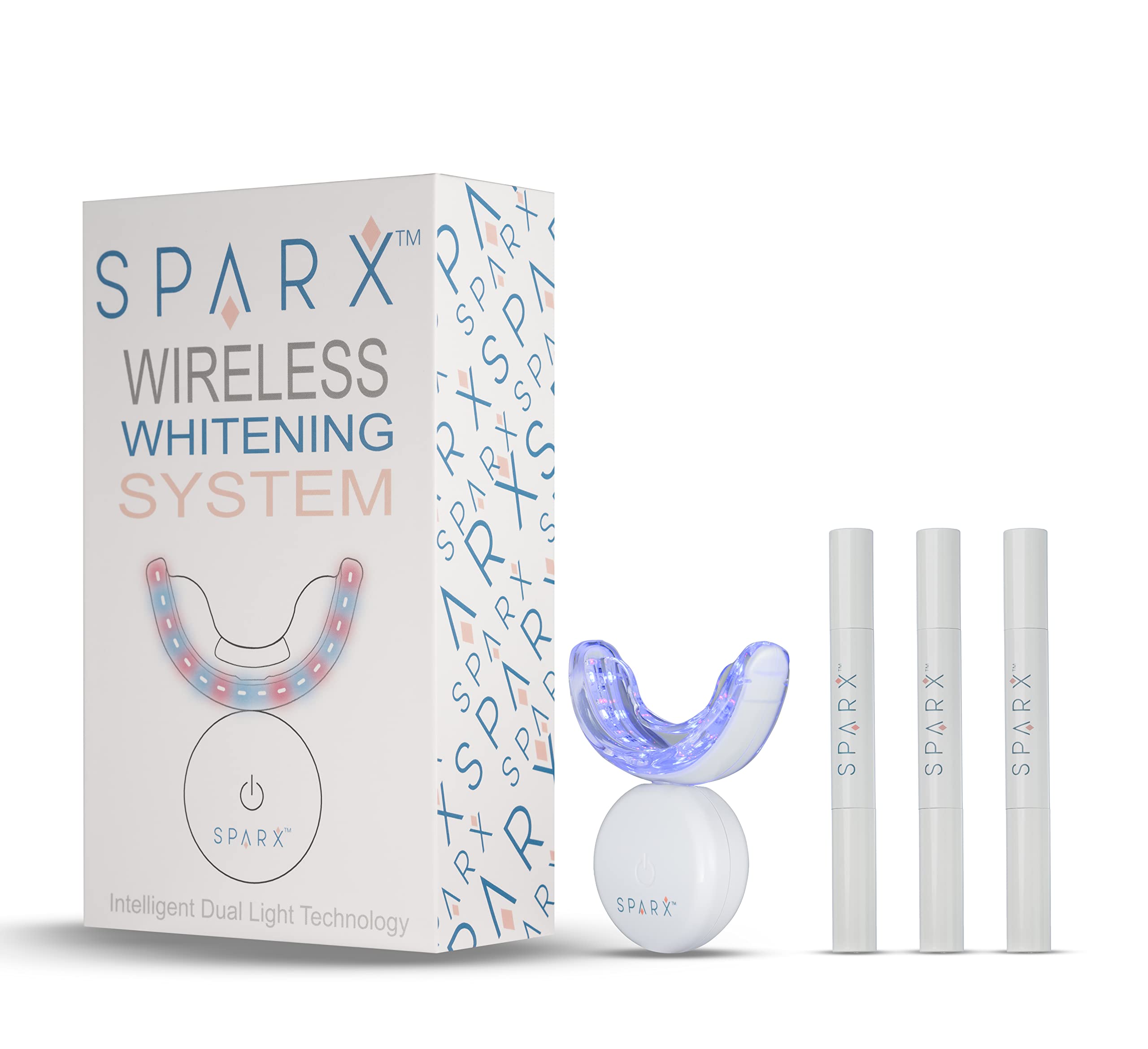 SPARX Wireless Teeth Whitening Kit with LED Light for Sensitive Teeth Remove Stains Like Coffee Smoking Wine Whiten