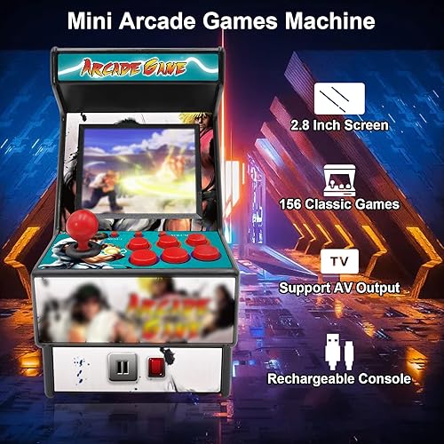 Miniatura 2 de Máquina de Juegos de Arcade Mini - 156 Consolas de Juegos Retro Jugables - Dispositivo de Juegos de Mano con Pantalla de 2.8 Pulgadas Soporte de