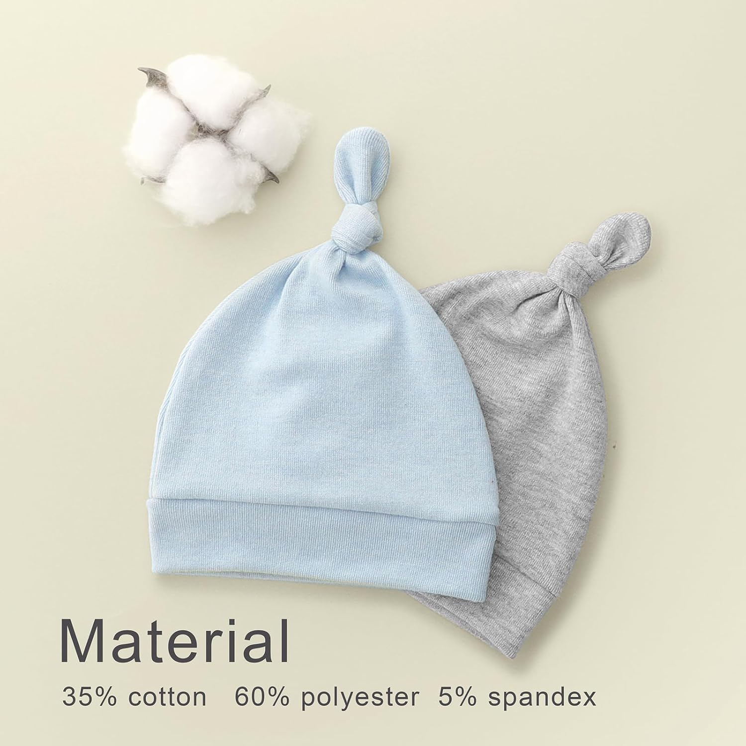 DRESHOW BQUBO 8 Pack Unisex Baby Beanie Hat Infant Toddler Kid Hats Baby Soft Cute Knit Cap Nursery Beanie - Image 4