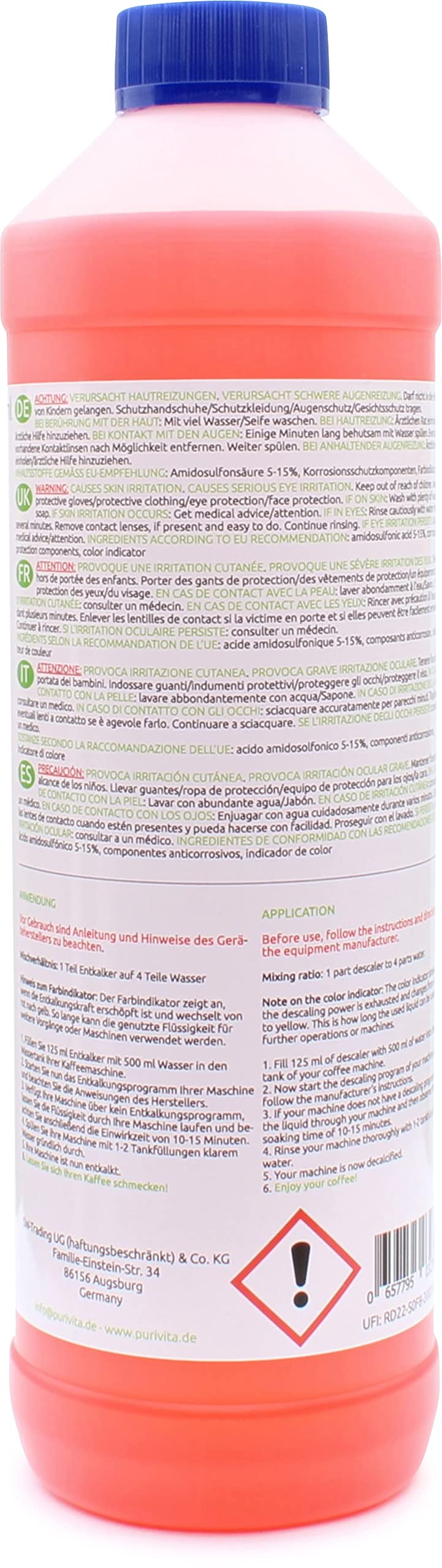 Philips Series 5400 Kaffeevollautomat – LatteGo Milchsystem & Purivita - Universal Entkalker 750 ml für Kaffeevollautomaten - Für alle bekannten Marken geeignet, 1 Flasche