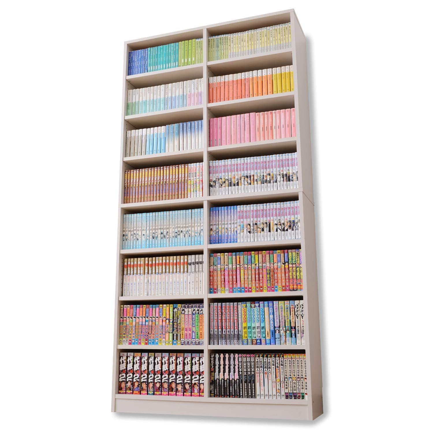 Amazon｜本棚 幅90.5×奥行29×高さ184cm 8段 棚板可動 巾木カット