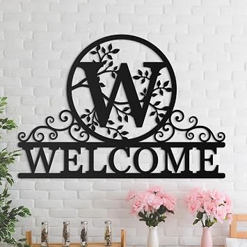 Custom Metal Signs Outdoor Personalized Name Sign, Metal Wall Art Split Letter Monogram, Family Last Name Sign, Cabin Sign, Welcome Sign, Outdoor Decor, Wedding Gift