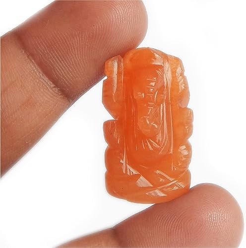 Vista 8 de Ojo de tigre natural, estatua de Ganesha de bolsillo, tablero de tablero de tablero de tablero de tablero de tablero de tigre tallado a mano Estatua