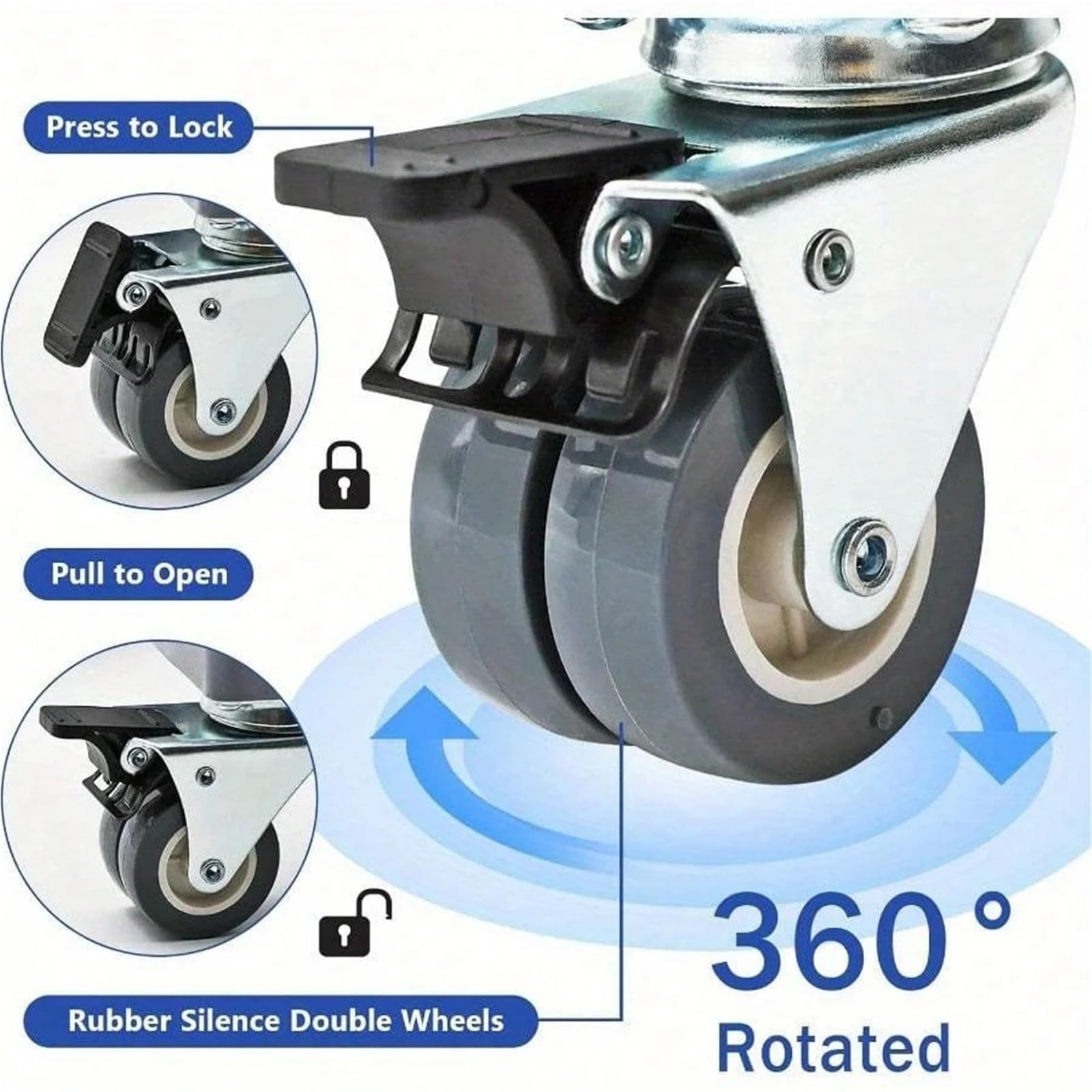 Base Rodante para Lavadora, Soporte Móvil Ajustable con Tubos Dobles, 4 Ruedas De Bloqueo para Lavadora Secadora Nevera(1set Stand)