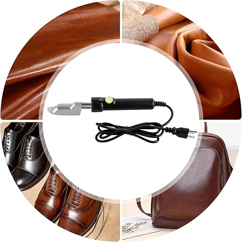 Miniatura 4 de LYNICESHOP Mini planchas, 110v 122.0-662.0 F con cable eléctrico mini hierro de cuero mini hierro mini manualidades de hierro práctico máquina de