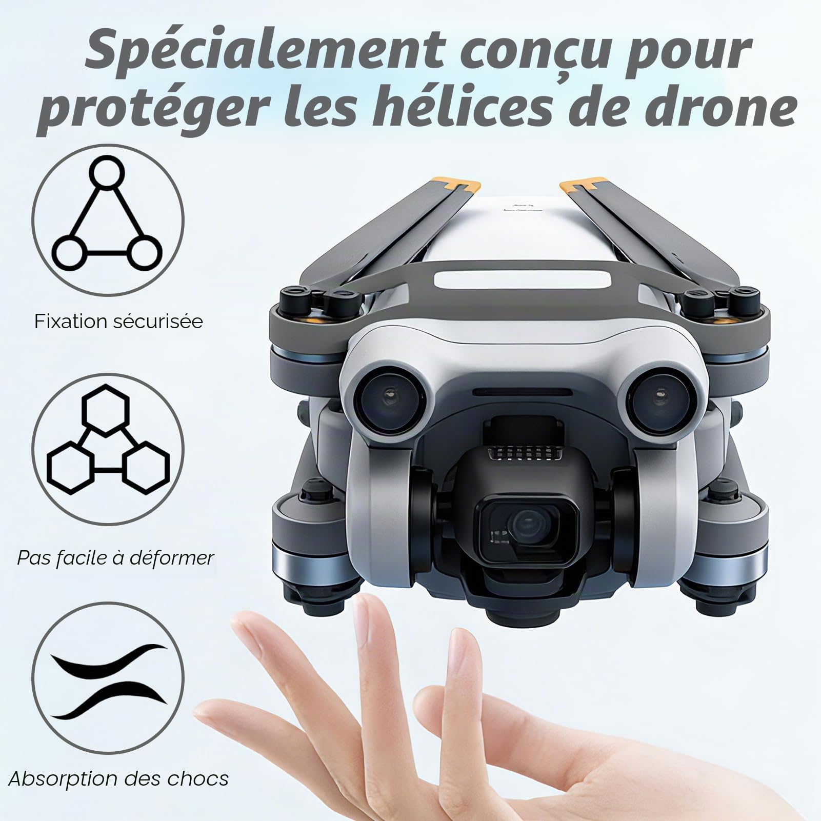 Sangles de support d'hélice pour mini 4K, 1 paire de supports d'hélice de drone, accessoire de drone, matériau en silicone, protection d'hélice, pales de protection, stabilisateur pour DJI Mavic Mini