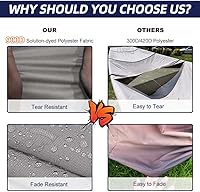 Vista 2 de Jon Boat de grado marino 900D, resistente a la decoloración y al desgarro, resistente al agua y protección UV, con correas de hebilla de metal