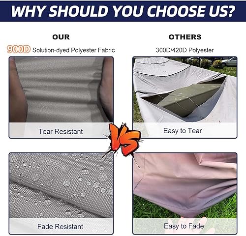 Miniatura 9 de Jon Boat de grado marino 800D, resistente a la decoloración y al desgarro, resistente al agua y protección UV, con correas de hebilla de metal