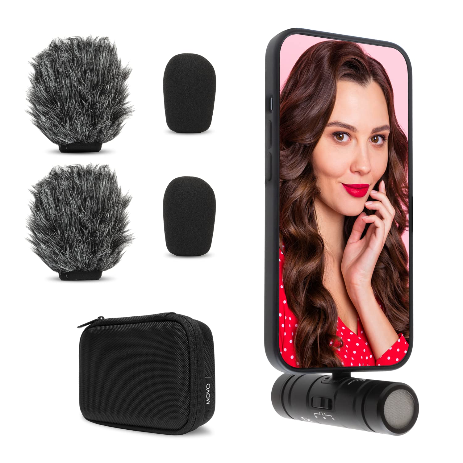 DoubleMic-DI Dual Capsule Microphone for iPhone- Two-Sided Cardioid Condenser iPhone Microphone for Video Recording- Professional Microphone for iPhone, iPad, iOS- Apple Lightning MFi Certified