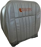 Vista 2 de Funda de asiento de vinilo perforada con parte inferior lateral de pasajero (compatible con Chevy Impala SS 1994-1996), color gris