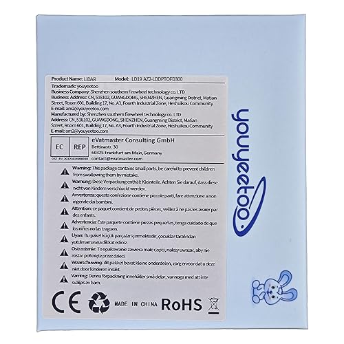 Miniatura 7 de youyeetoo Sensor Lidar FHL-LD19 - Rango de 360° de 39.4 ft (39 pies), tamaño de nuez, resistente a 30K lux - Proporciona ROS/ROS2/C/C ++ SDK