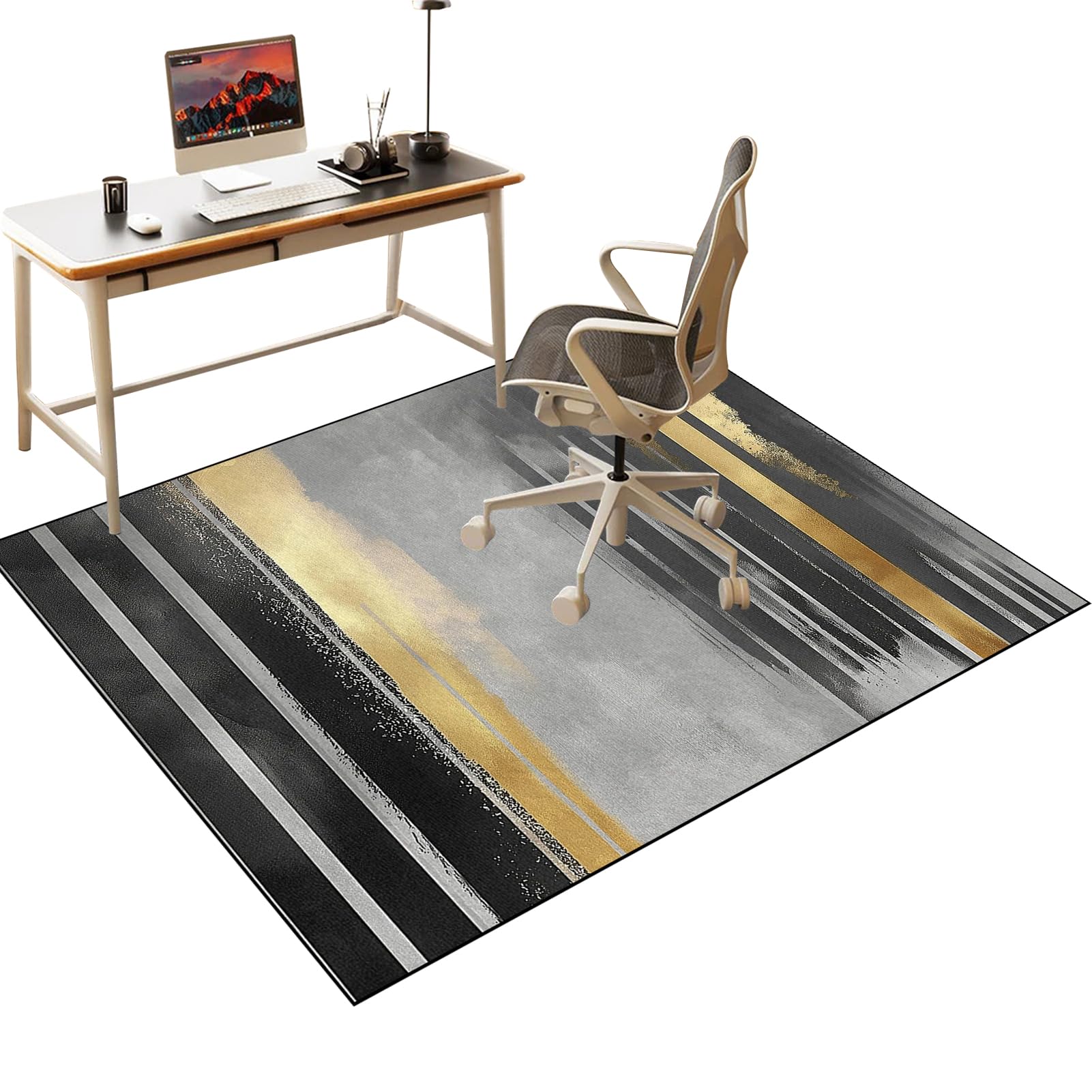 Desk Chair Mat for Carpet Floors, Office Chair Mat for Hardwood Floor, Computer Gaming Chair mat for Hard Floor, Computer Rolling Chair Mat for Home and Office Floor Protector Mat Rug 80 x 120 cm โ image 1